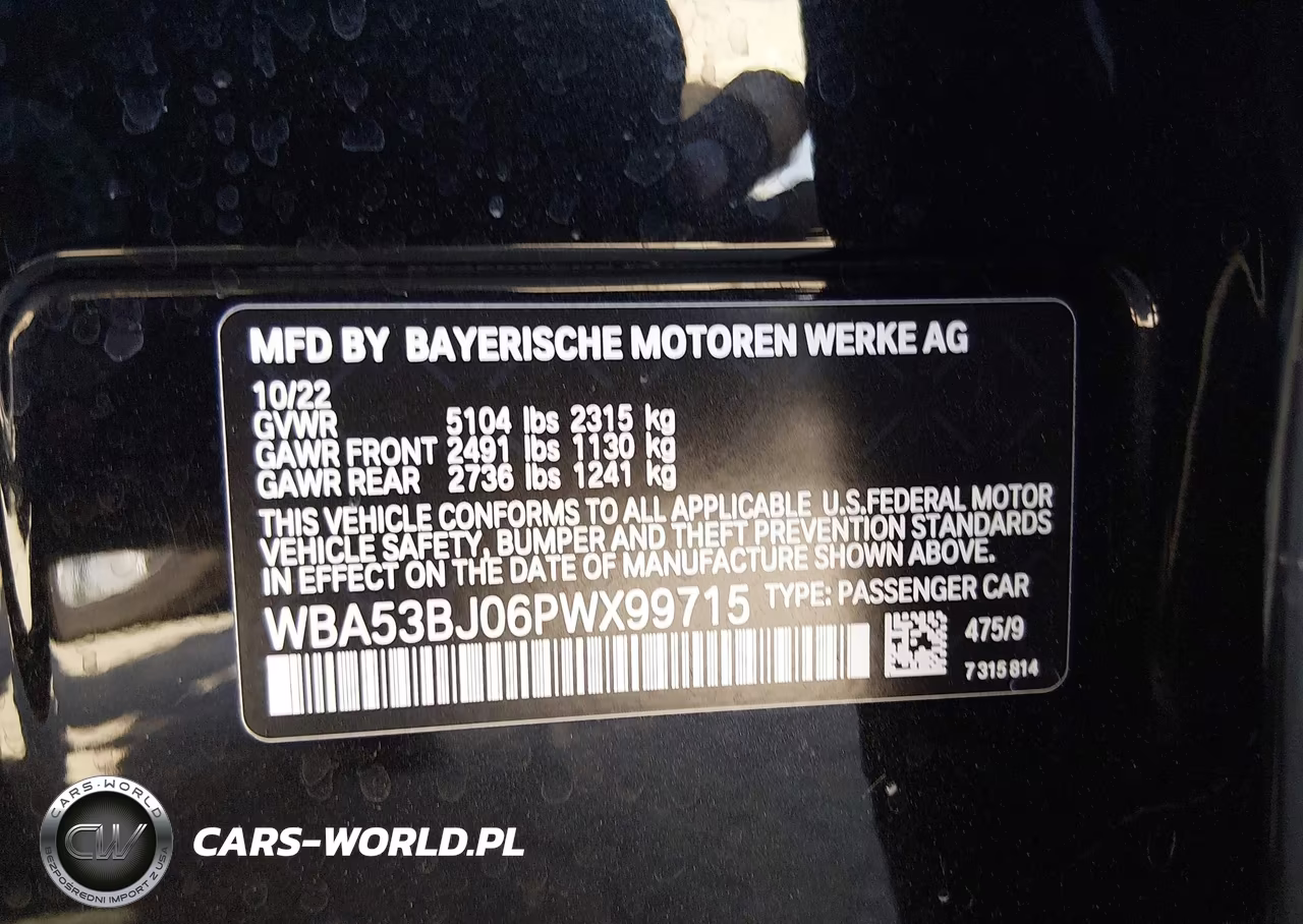 2023 BMW 540 I VIN:WBA53BJ06PWX99715 - 9