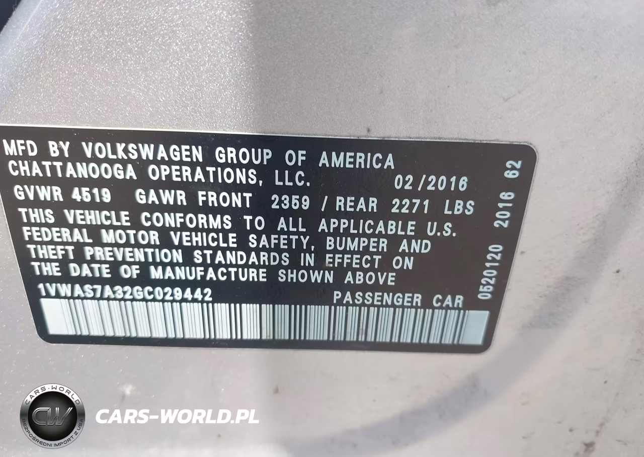 2016 Volkswagen Passat 1.8T S VIN:1VWAS7A32GC029442 - 9