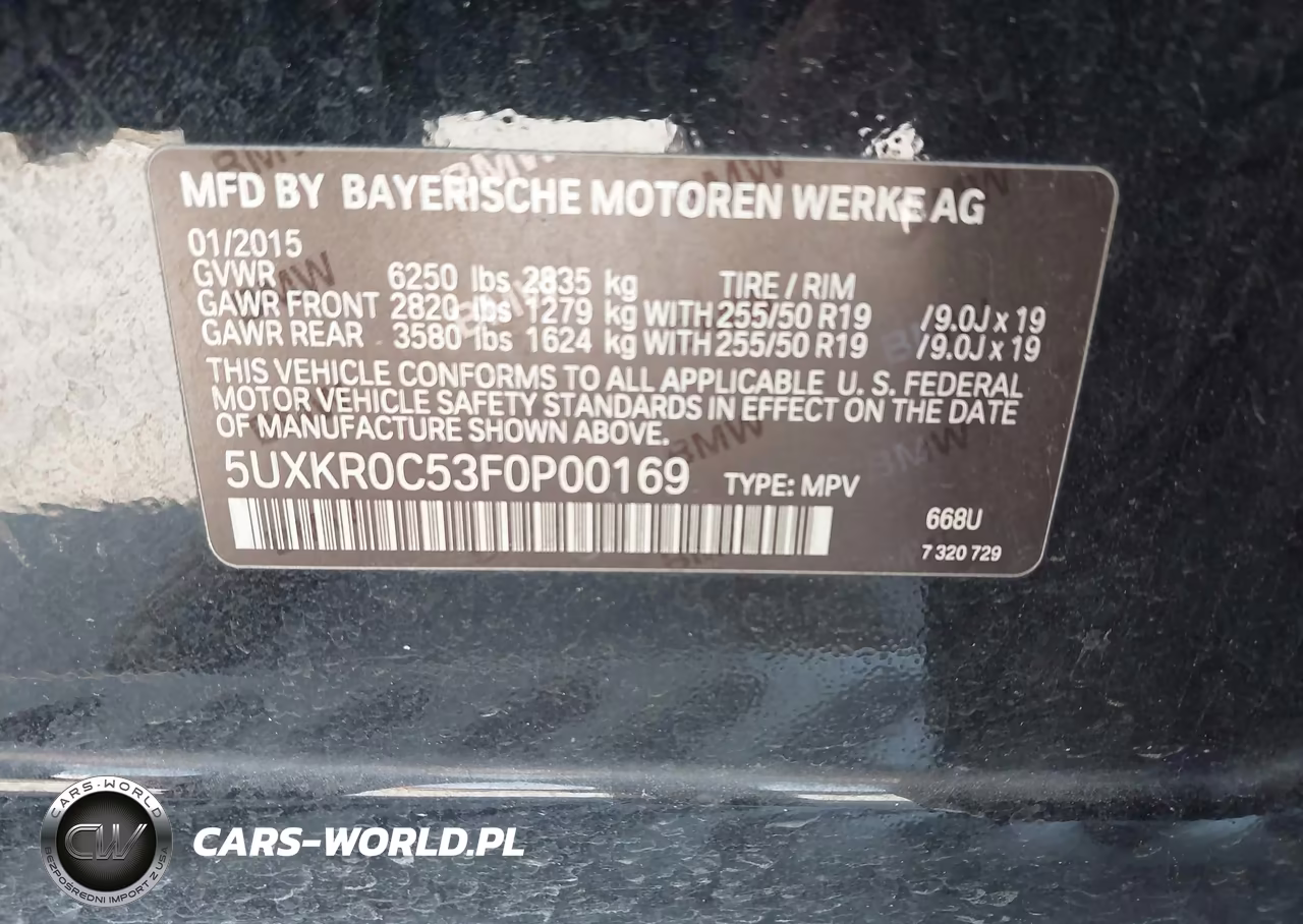 2015 BMW X5 xDrive35I VIN:5UXKR0C53F0P00169 - 9