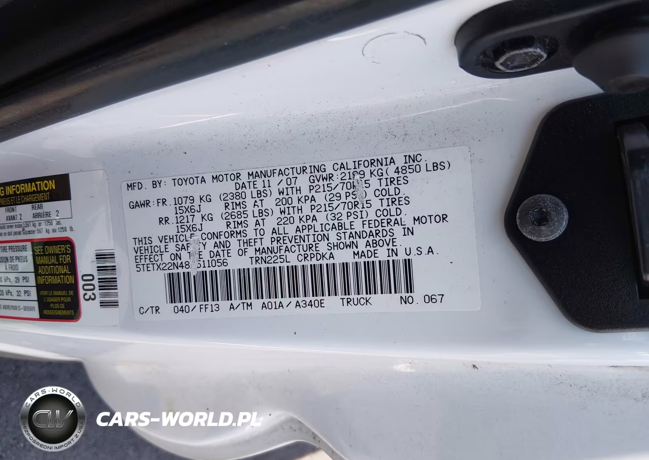 2008 Toyota Tacoma Access Cab VIN:5TETX22N48Z511056 - 9