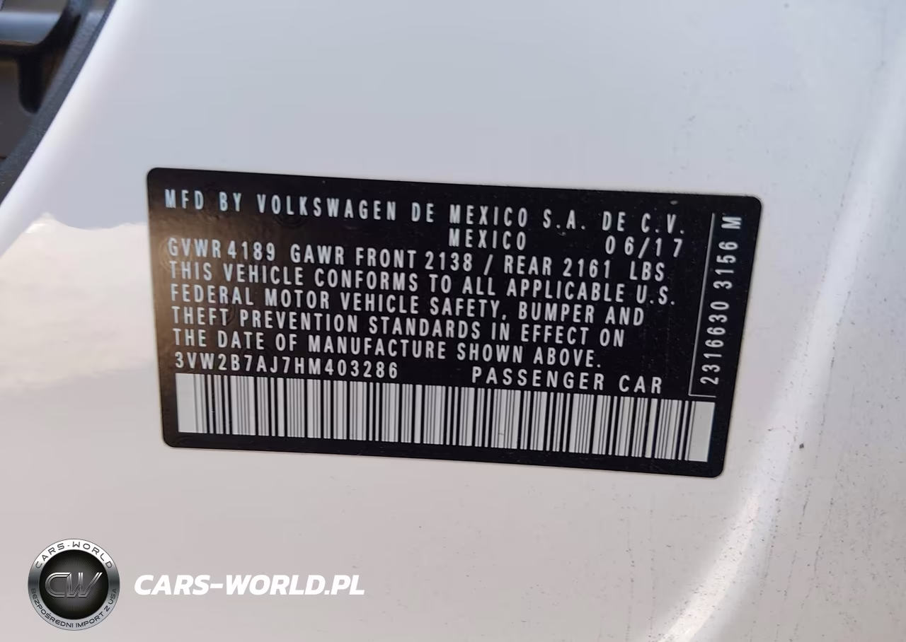2017 Volkswagen Jetta 1.4T S VIN:3VW2B7AJ7HM403286 - 9
