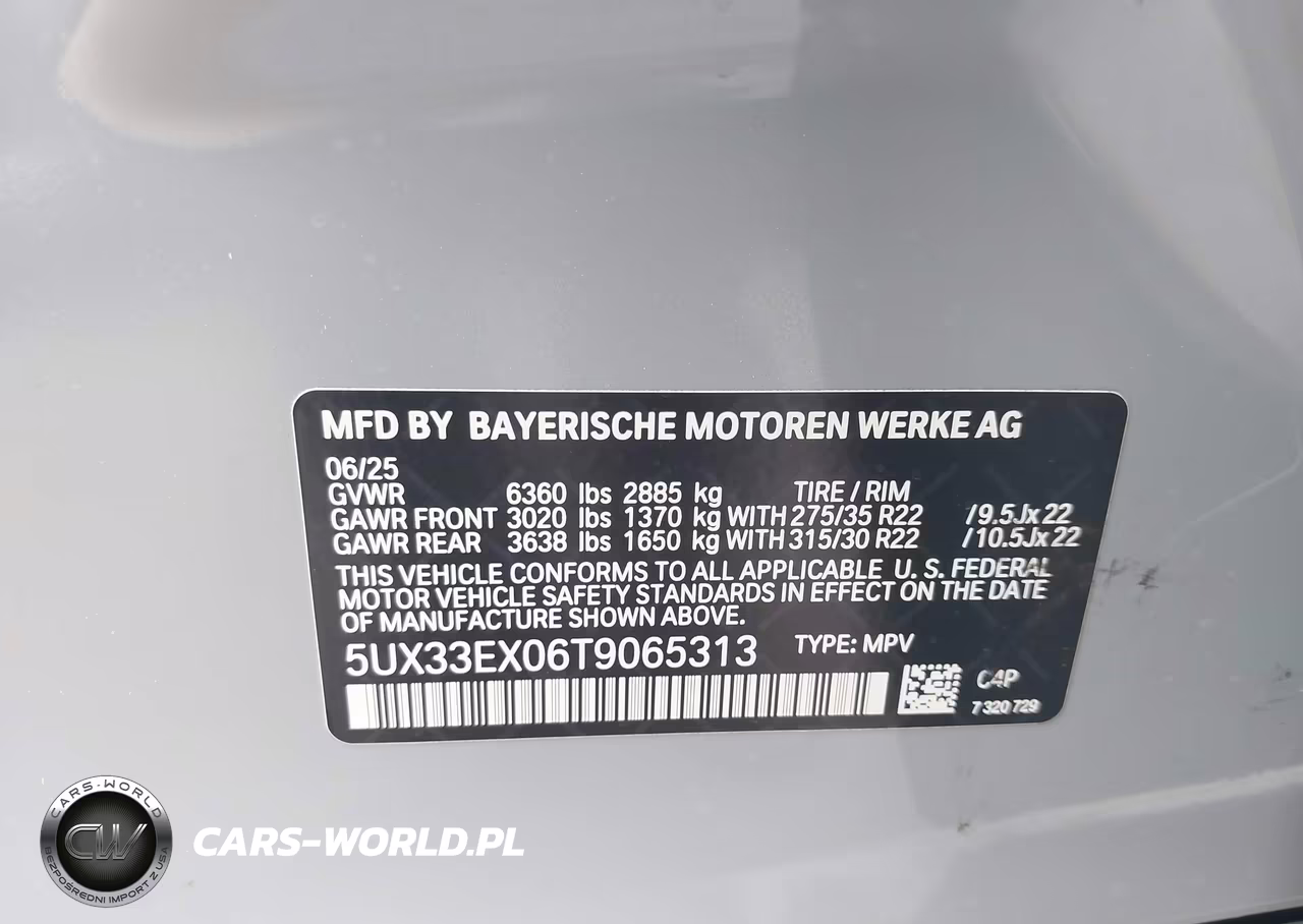2026 BMW X6 xDrive40I VIN:5UX33EX06T9065313 - 9