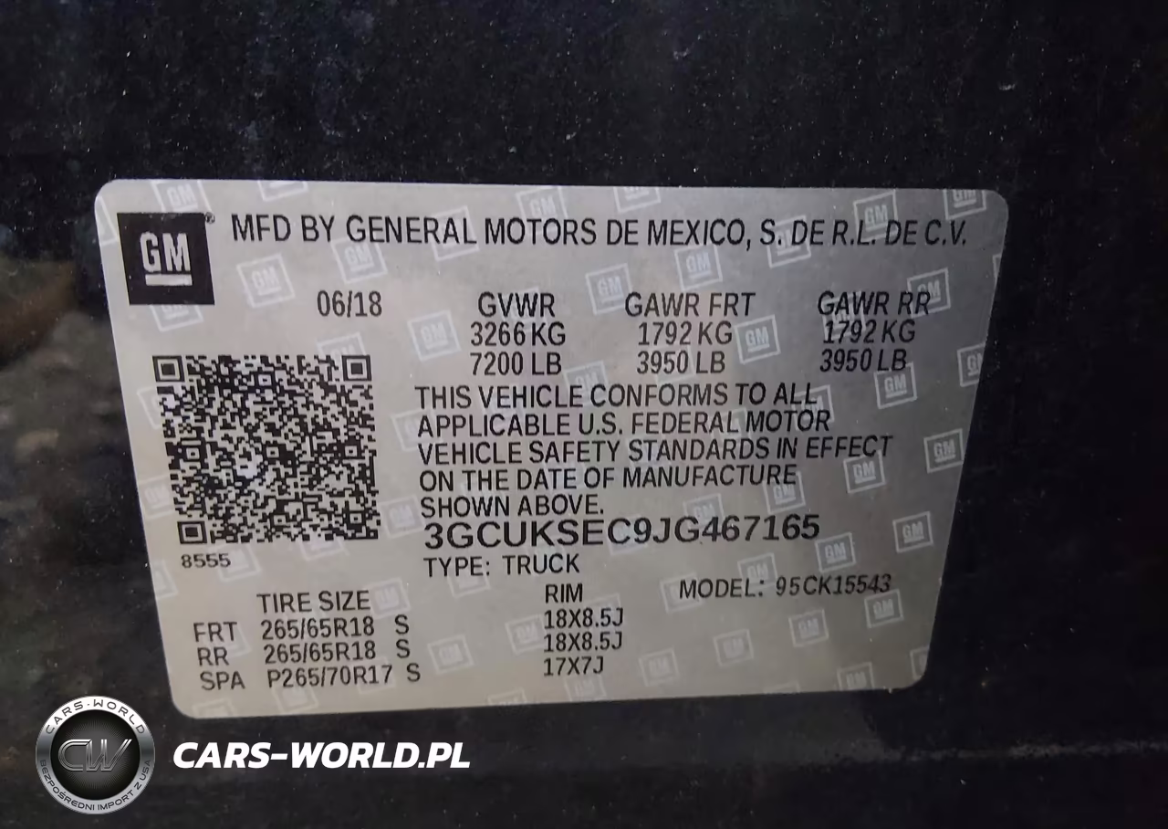 2018 Chevrolet Silverado 1500 2Lz VIN:3GCUKSEC9JG467165 - 9
