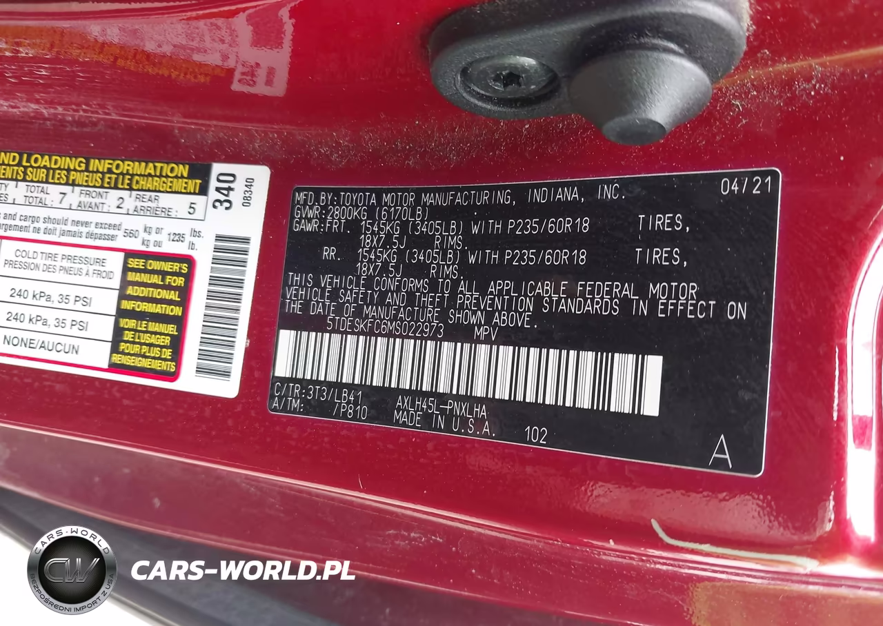 2021 Toyota Sienna Platinum VIN:5TDESKFC6MS022973 - 9