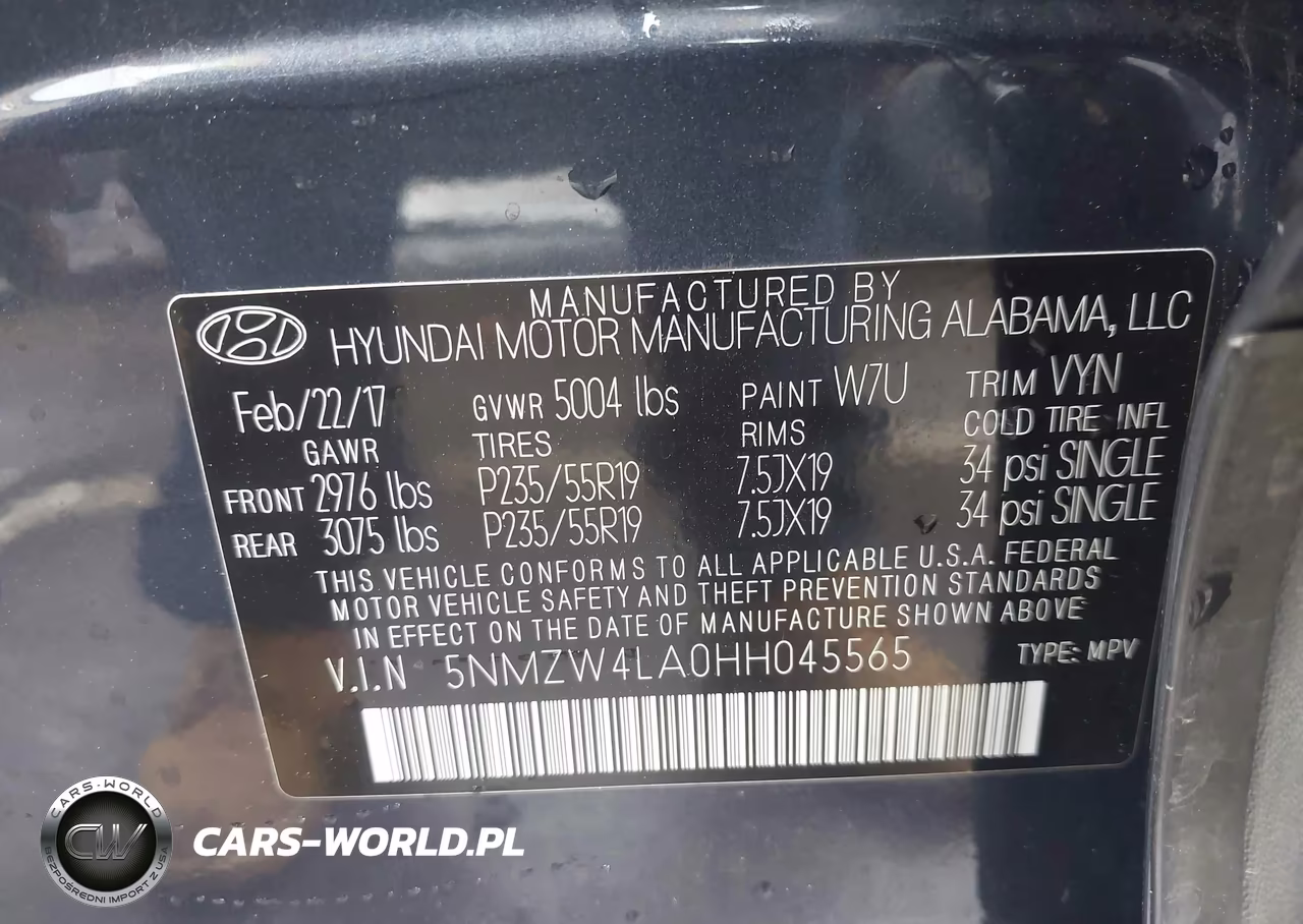 2017 Hyundai Santa Fe Sport 2.0T Ultimate VIN:5NMZW4LA0HH045565 - 9