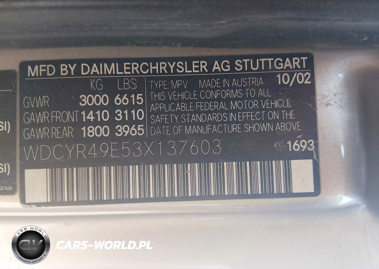 2003 Mercedes-Benz G 500 VIN:WDCYR49E53X137603 - 9