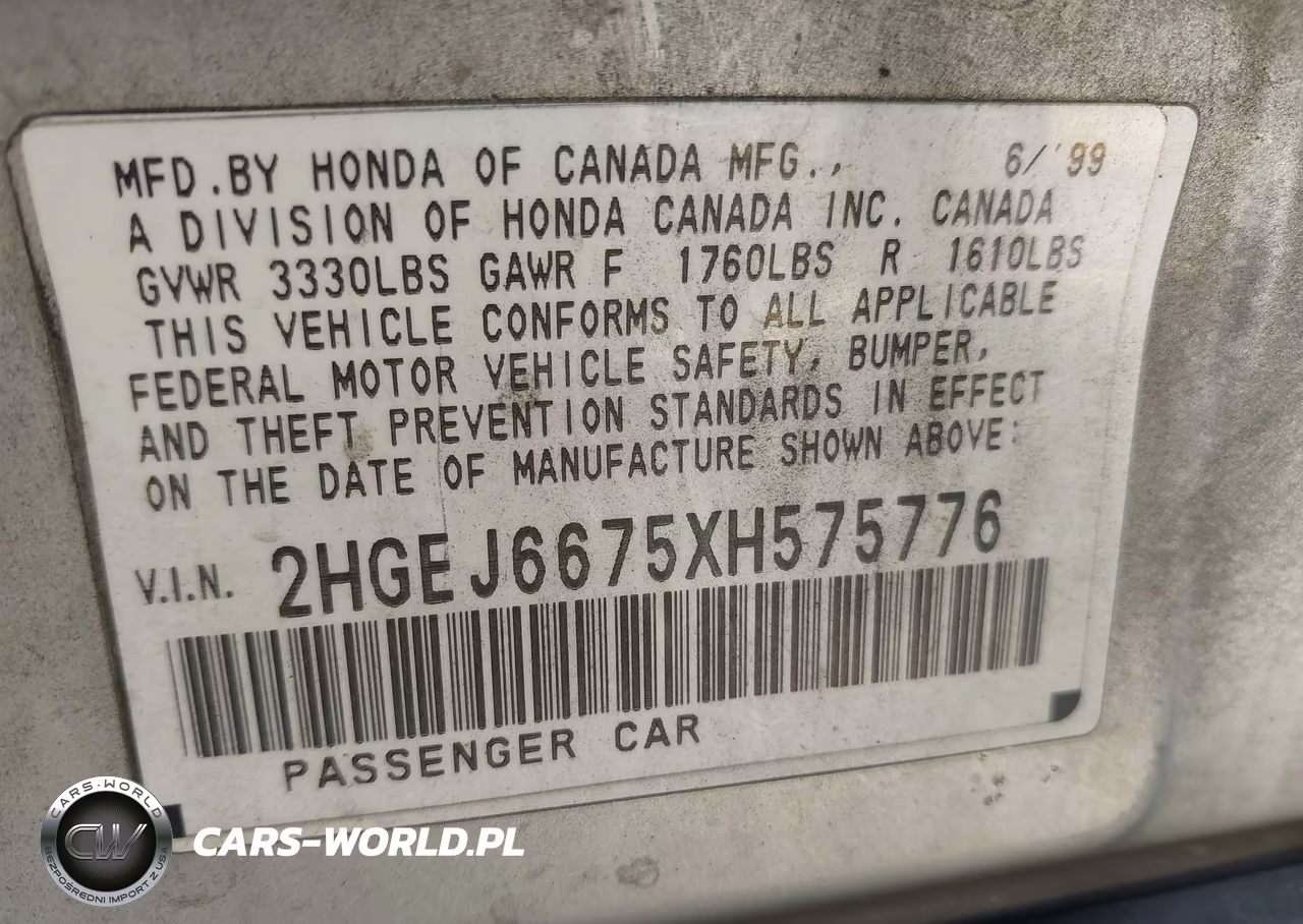 1999 Honda Civic Lx VIN:2HGEJ6675XH575776 - 9