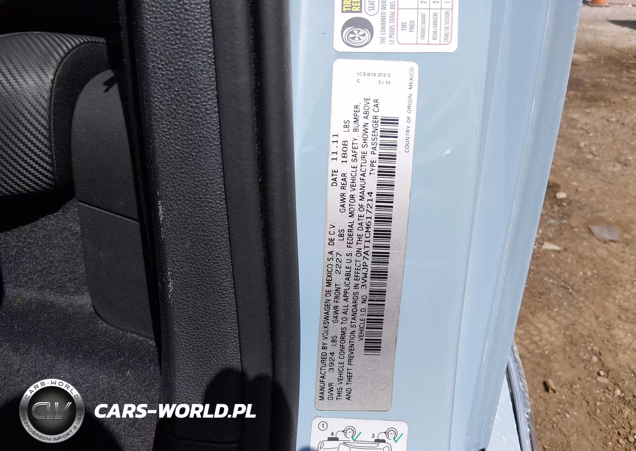 2012 Volkswagen Beetle 2.5L VIN:3VWJP7AT1CM617214 - 9