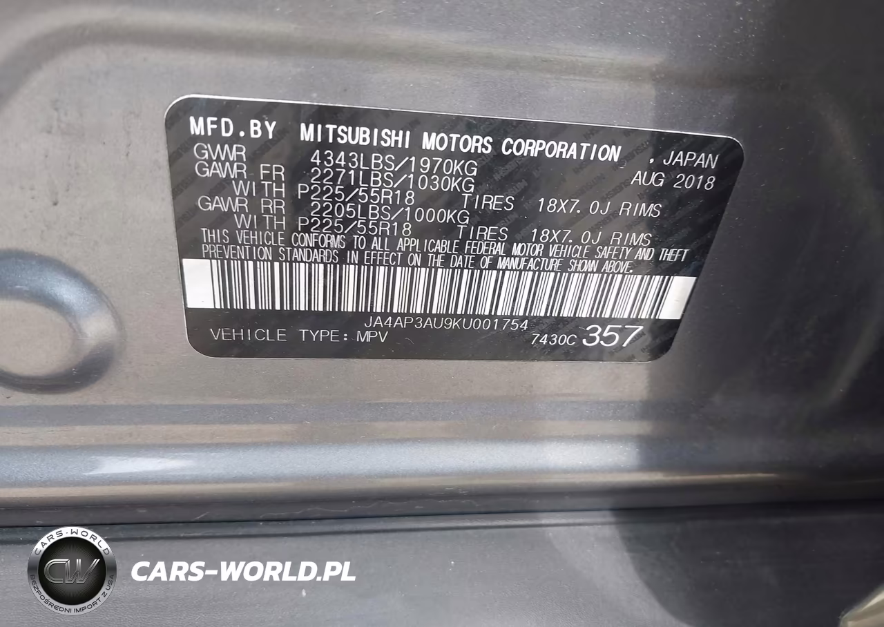 2019 Mitsubishi Outlander Sport 2.0 Es VIN:JA4AP3AU9KU001754 - 9