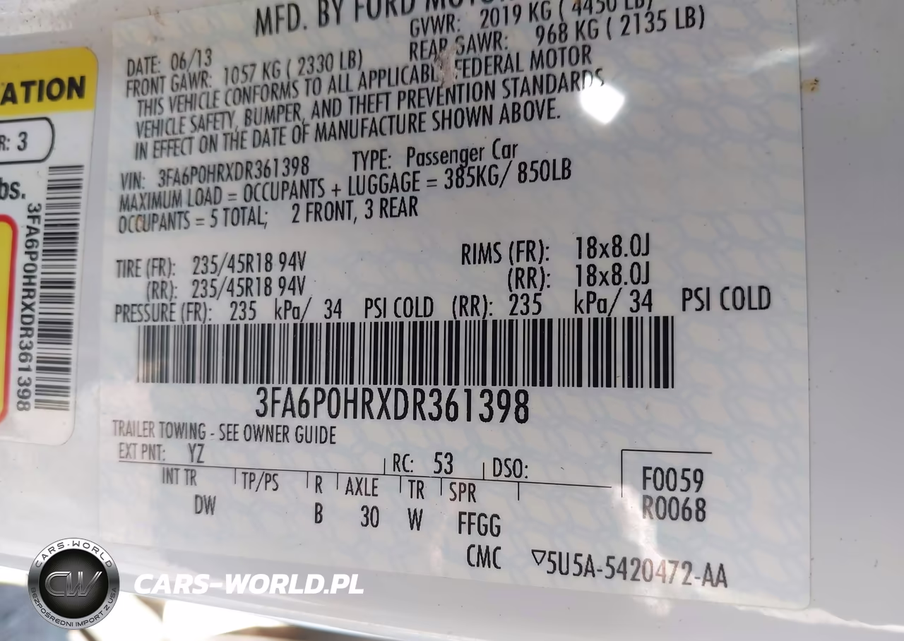 2013 Ford Fusion Se VIN:3FA6P0HRXDR361398 - 9