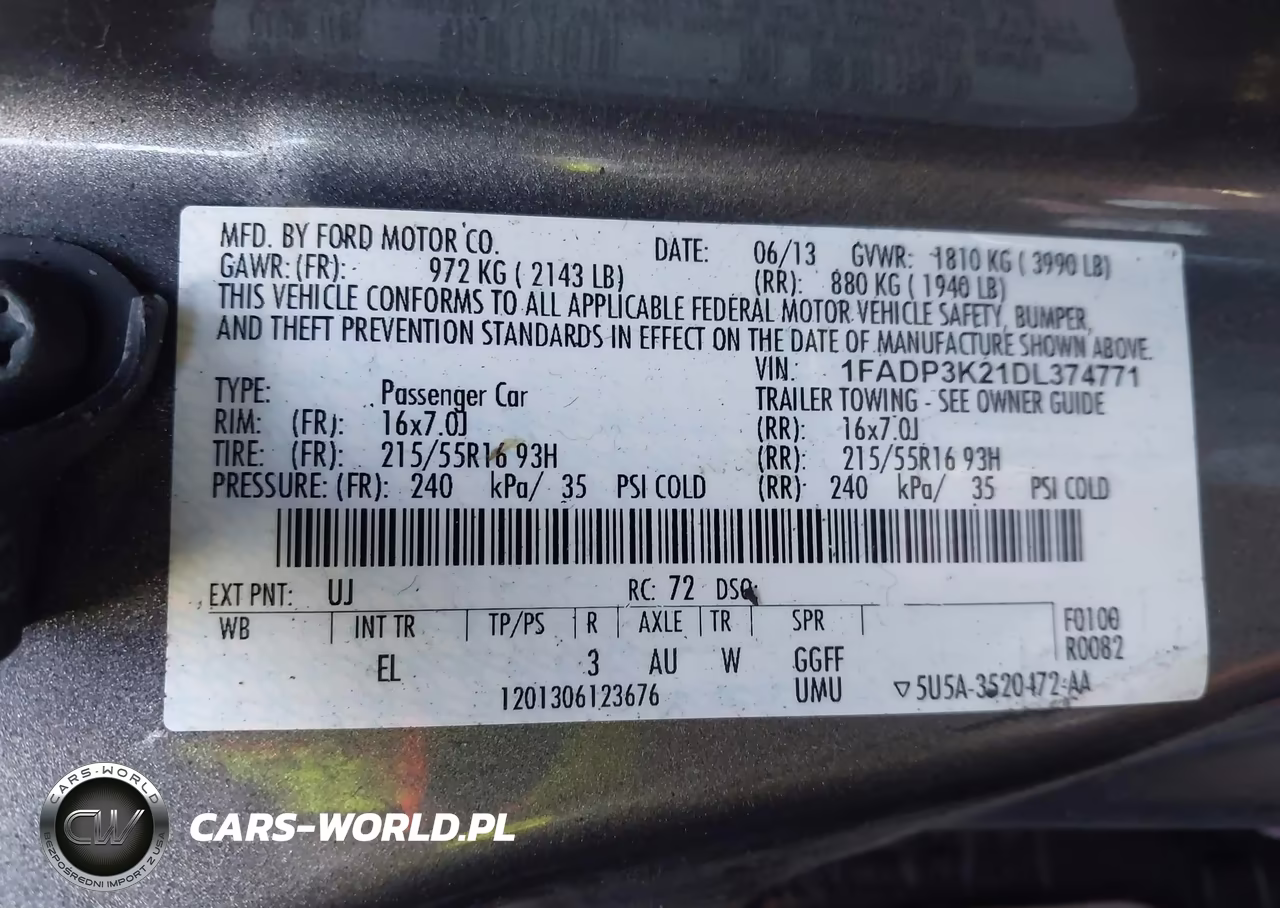 2013 Ford Focus Se VIN:1FADP3K21DL374771 - 9