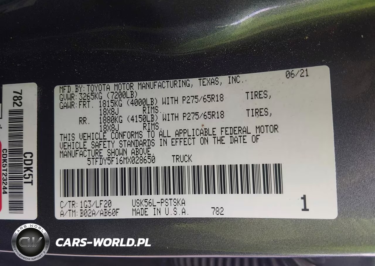 2021 Toyota Tundra Trd Pro VIN:5TFDY5F16MX028650 - 9