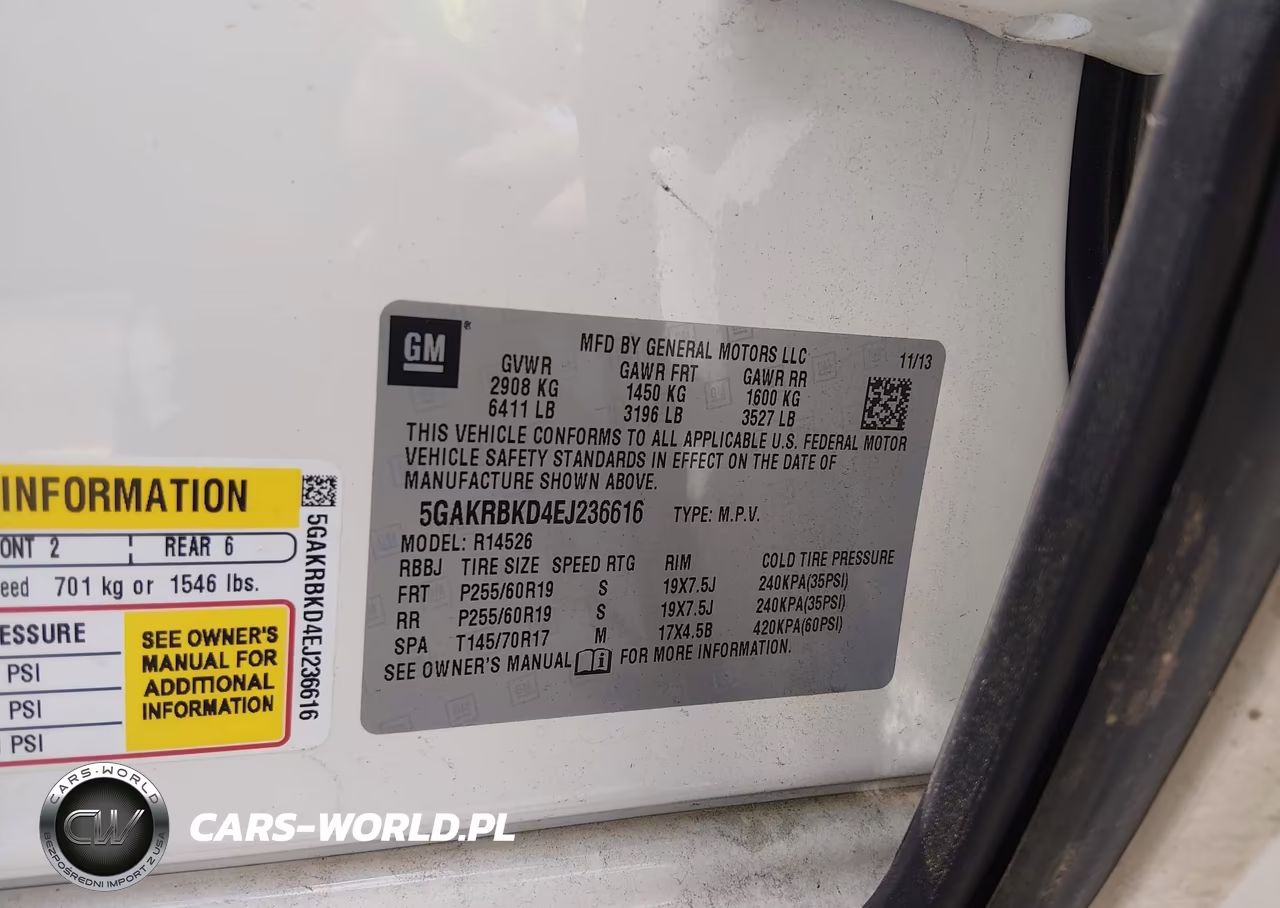 2014 Buick Enclave Leather VIN:5GAKRBKD4EJ236616 - 9