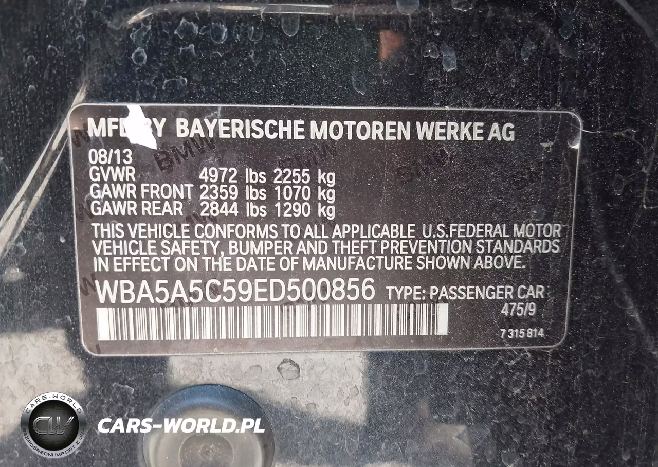 2014 BMW 528I VIN:WBA5A5C59ED500856 - 9