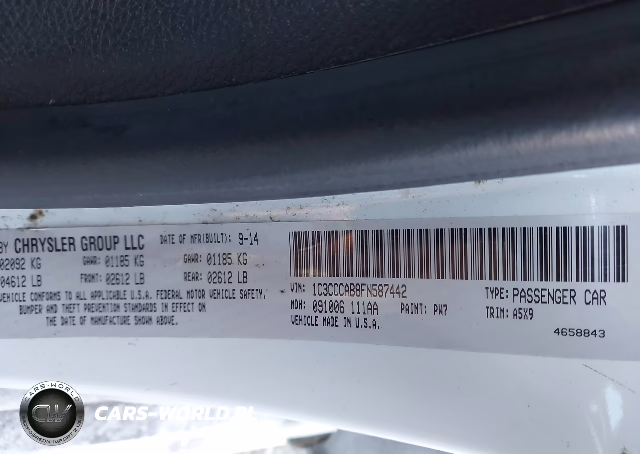 2015 Chrysler 200 Limited VIN:1C3CCCAB8FN587442 - 9