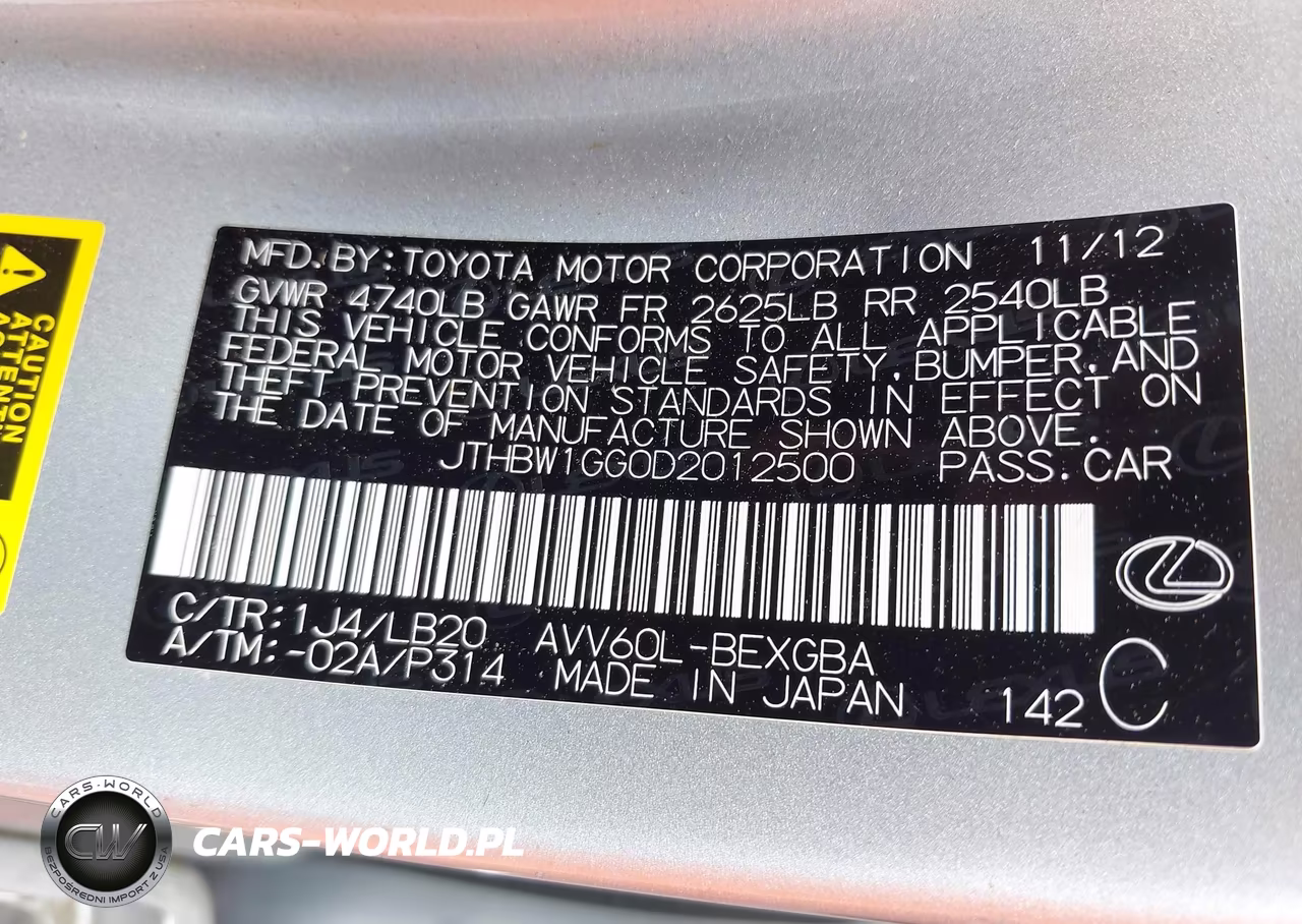 2013 Lexus Es 300H VIN:JTHBW1GG0D2012500 - 9