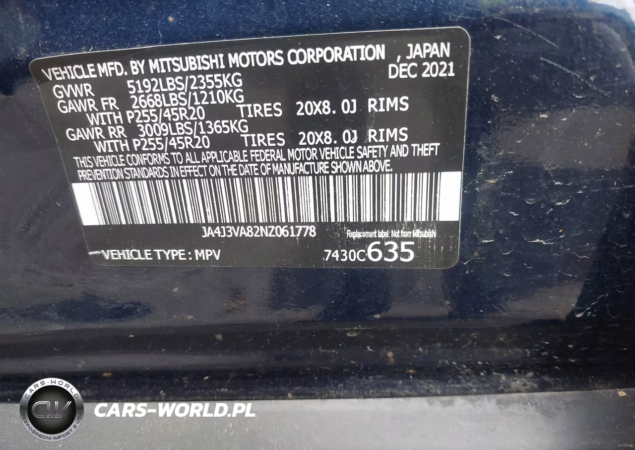 2022 Mitsubishi Outlander Sel 2.5 2Wd-Sel Special Edition 2Wd VIN:JA4J3VA82NZ061778 - 9