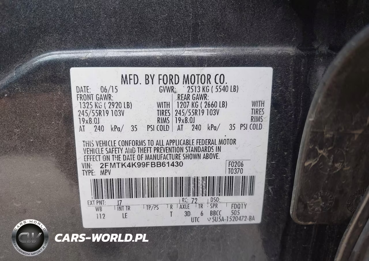 2015 Ford Edge Titanium VIN:2FMTK4K99FBB61430 - 9