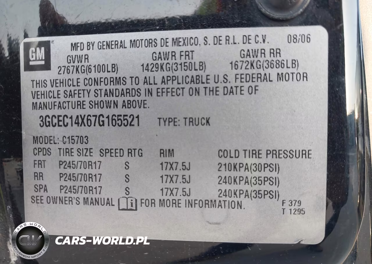 2007 Chevrolet Silverado 1500 Classic Work Truck VIN:3GCEC14X67G165521 - 9
