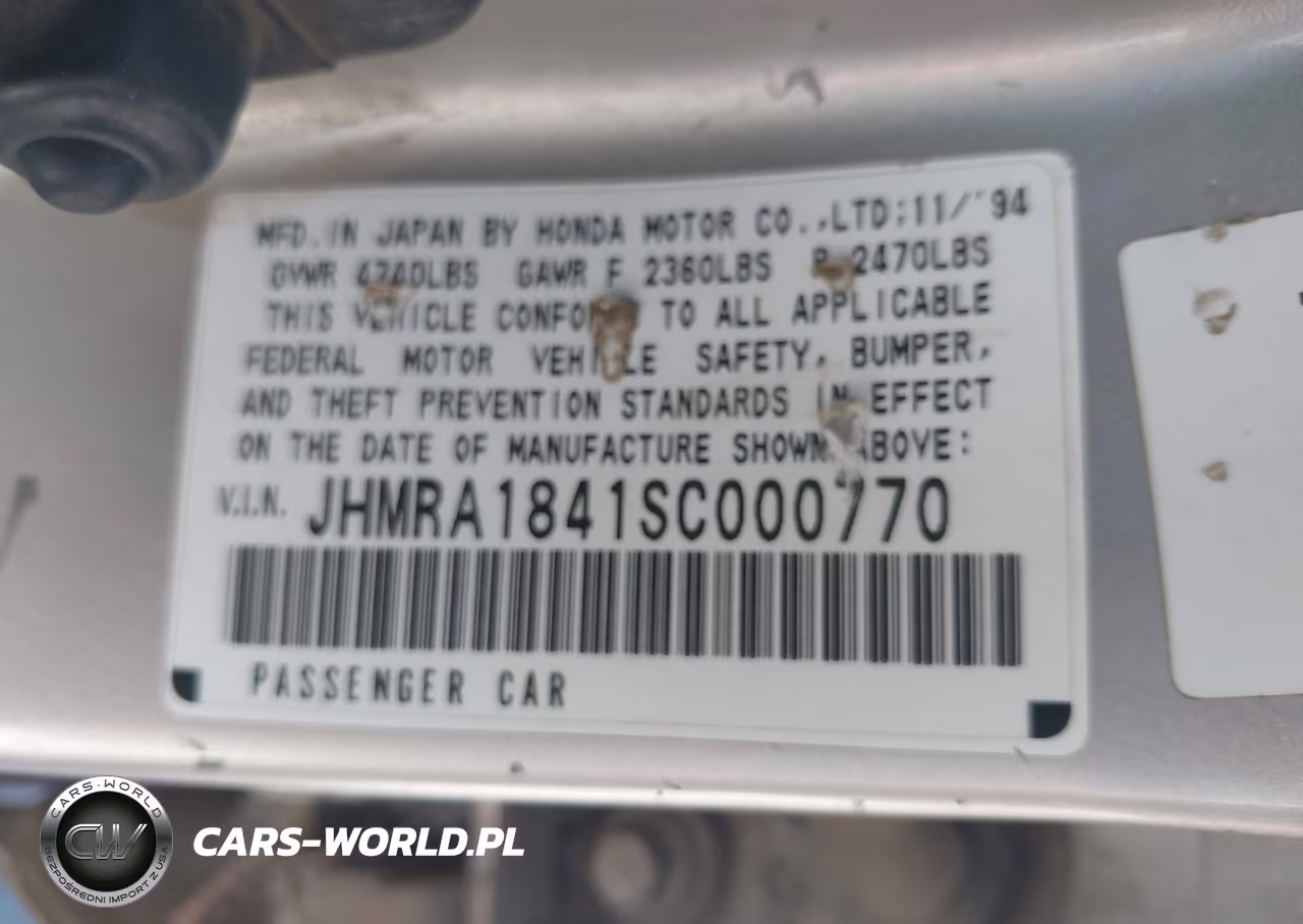 1995 Honda Odyssey Lx-Ex VIN:JHMRA1841SC000770 - 9