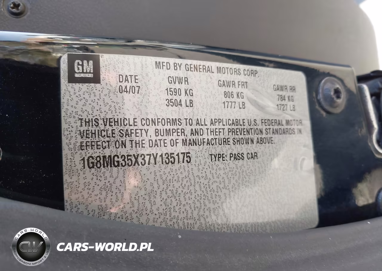 2007 Saturn Sky Red Line VIN:1G8MG35X37Y135175 - 9