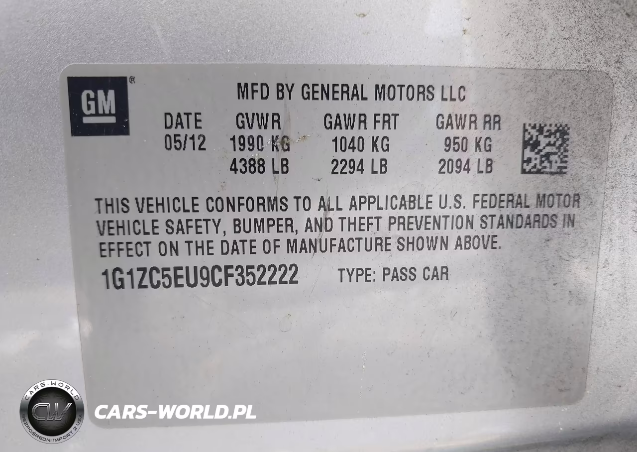 2012 Chevrolet Malibu 1Lt VIN:1G1ZC5EU9CF352222 - 9