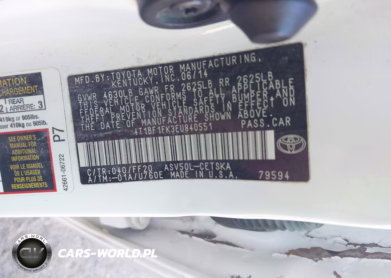 2014 Toyota Camry Se VIN:4T1BF1FK3EU840551 - 9