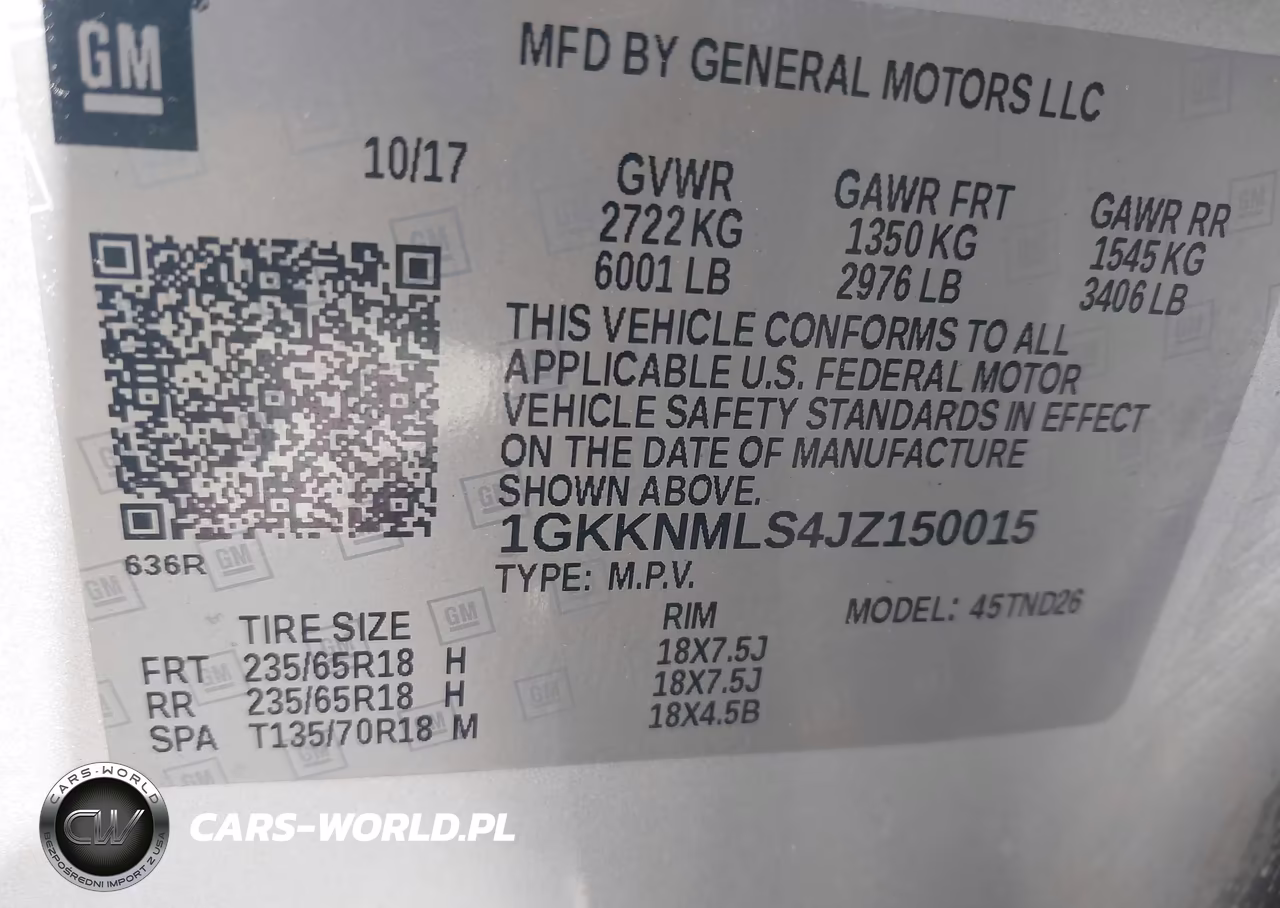 2018 GMC Acadia Slt-1 VIN:1GKKNMLS4JZ150015 - 9