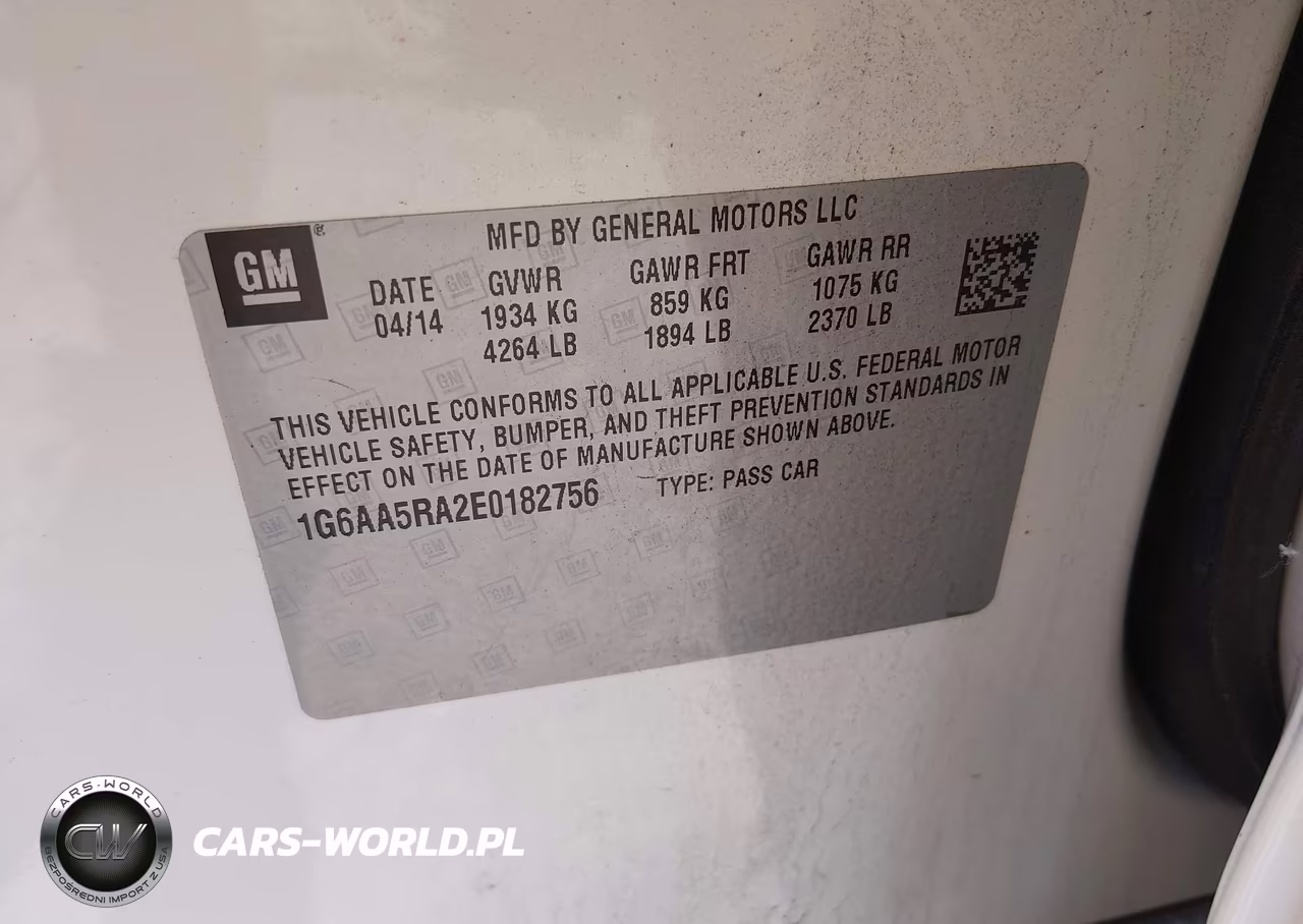 2014 Cadillac Ats Standard VIN:1G6AA5RA2E0182756 - 9
