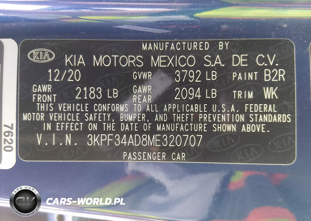 2021 Kia Forte Gt-Line VIN:3KPF34AD8ME320707 - 9