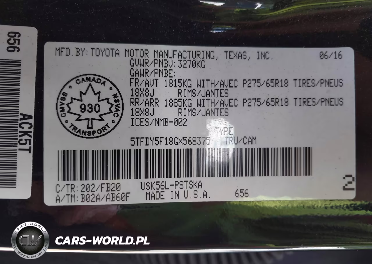 2016 Toyota Tundra Sr5 5.7L V8 VIN:5TFDY5F18GX568375 - 9