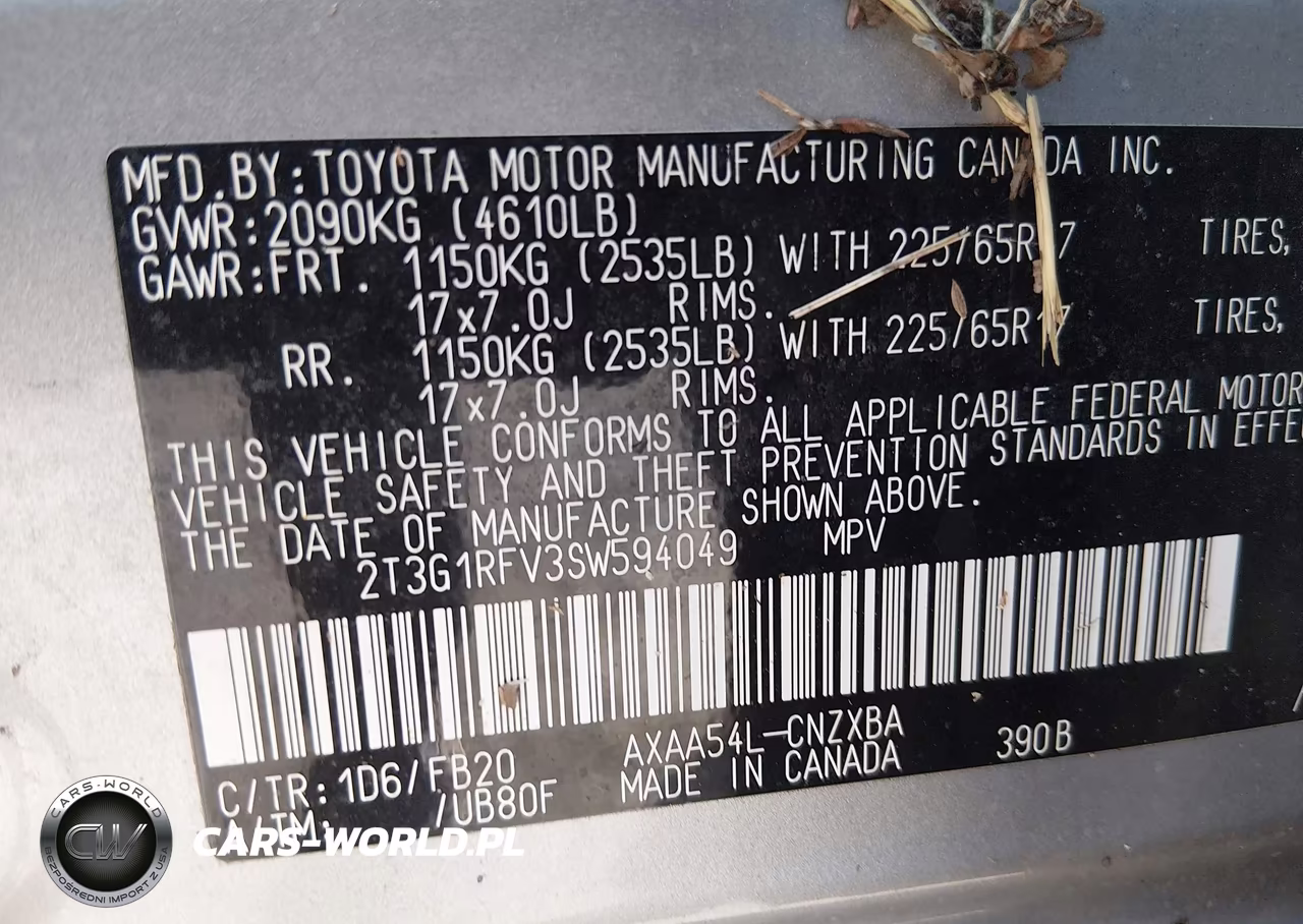 2025 Toyota Rav4 Le VIN:2T3G1RFV3SW594049 - 9