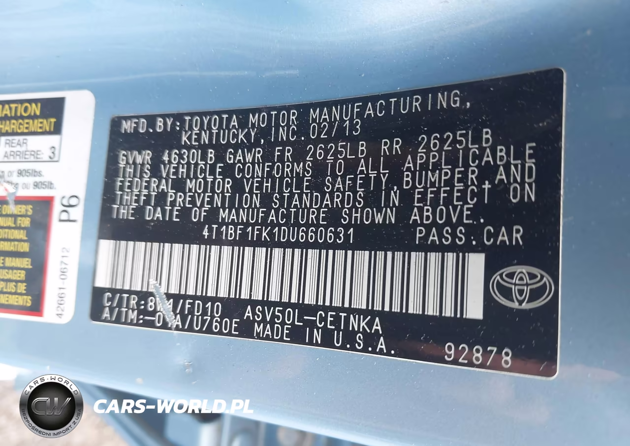 2013 Toyota Camry Le VIN:4T1BF1FK1DU660631 - 9