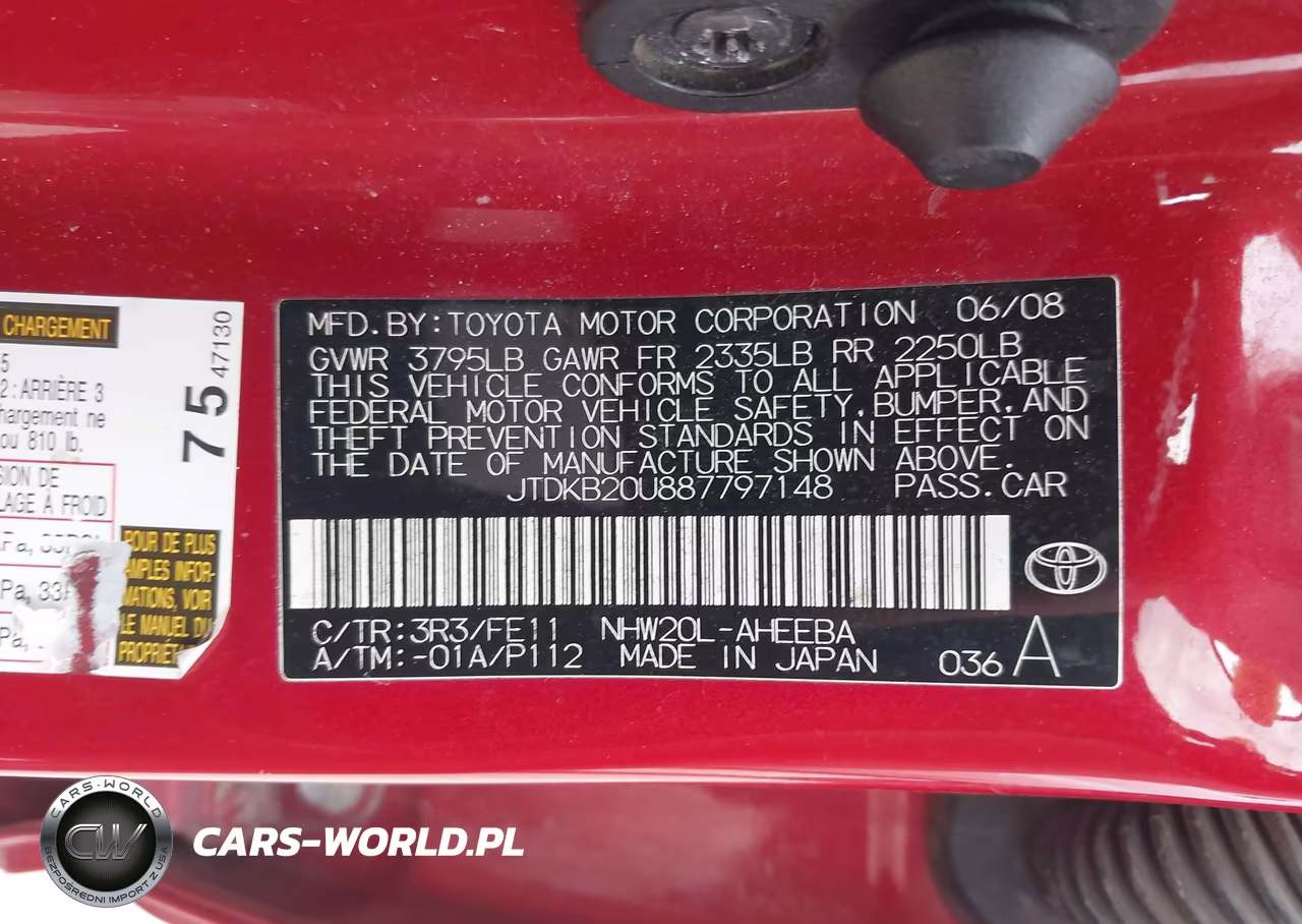 2008 Toyota Prius VIN:JTDKB20U887797148 - 9