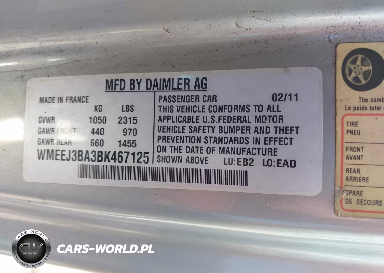 2011 Smart Fortwo Passion-Pure VIN:WMEEJ3BA3BK467125 - 9
