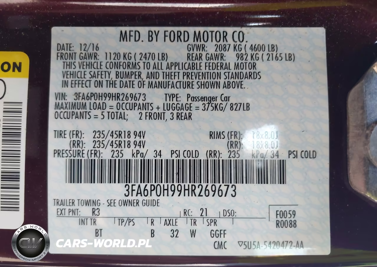 2017 Ford Fusion Se VIN:3FA6P0H99HR269673 - 9