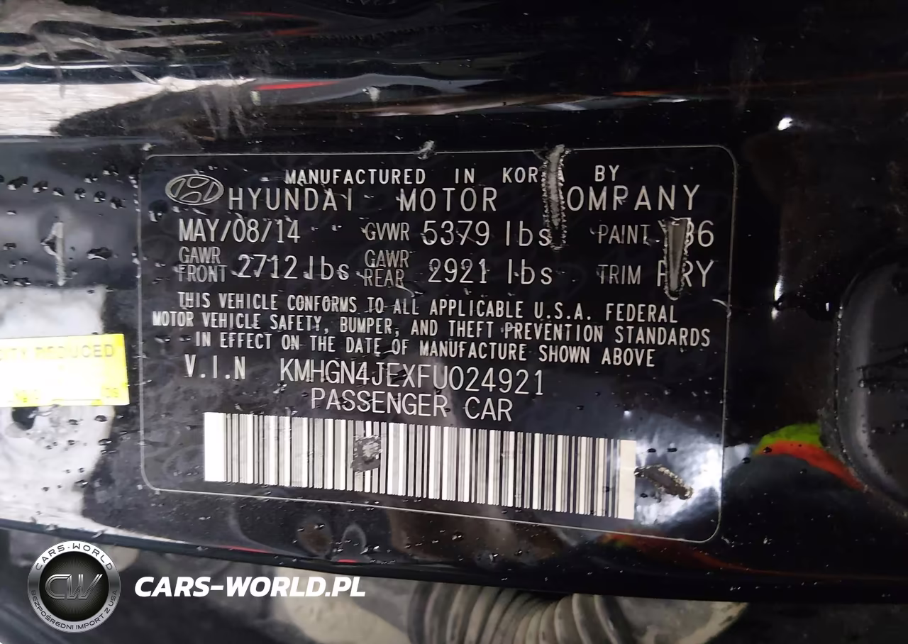 2015 Hyundai Genesis 3.8 VIN:KMHGN4JEXFU024921 - 9