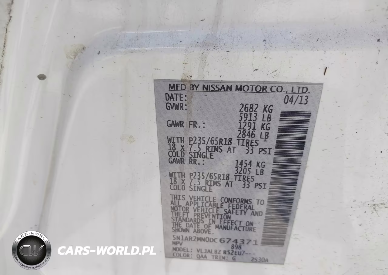 2013 Nissan Pathfinder S VIN:5N1AR2MN0DC674371 - 9