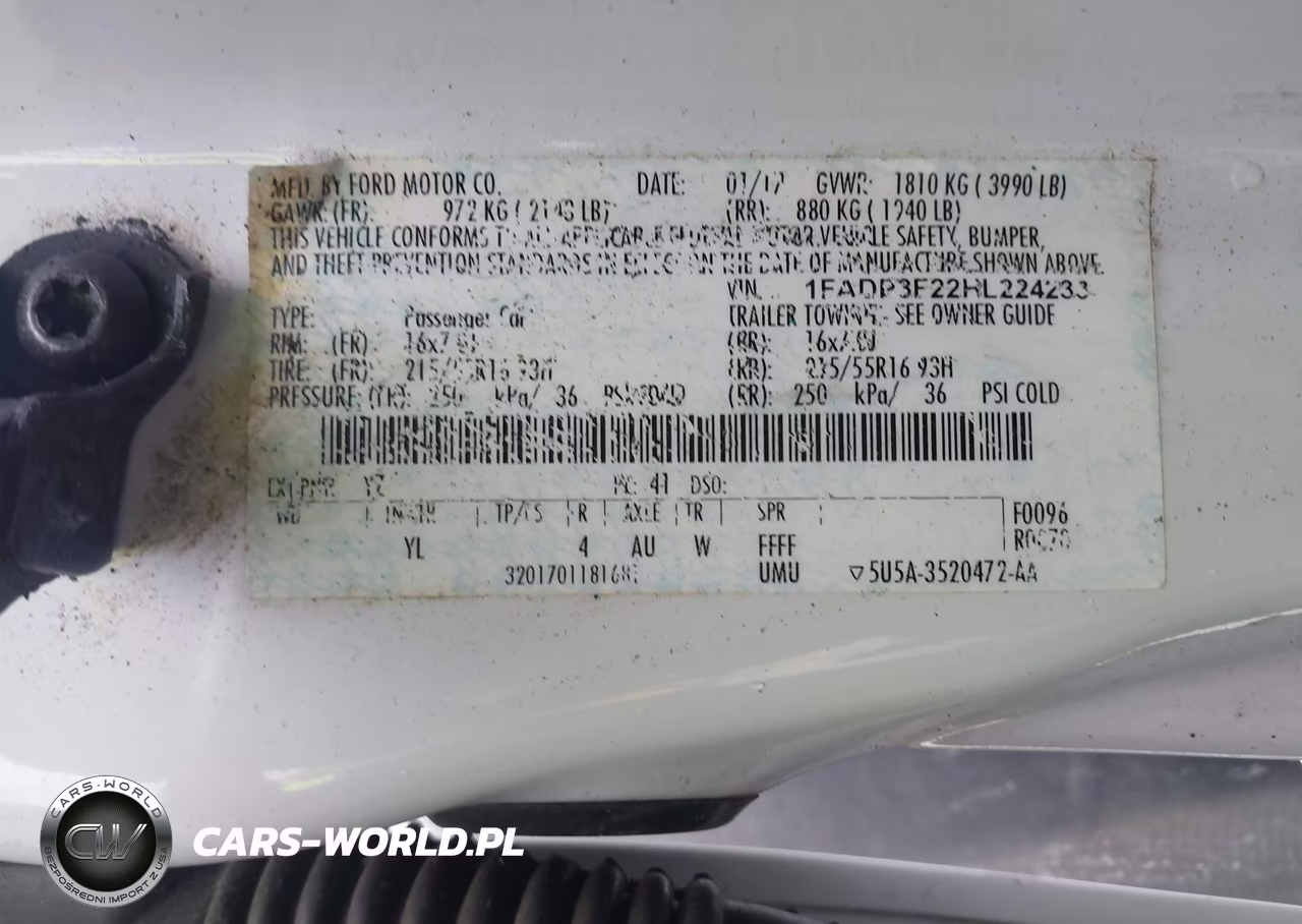 2017 Ford Focus Se VIN:1FADP3F22HL224233 - 9