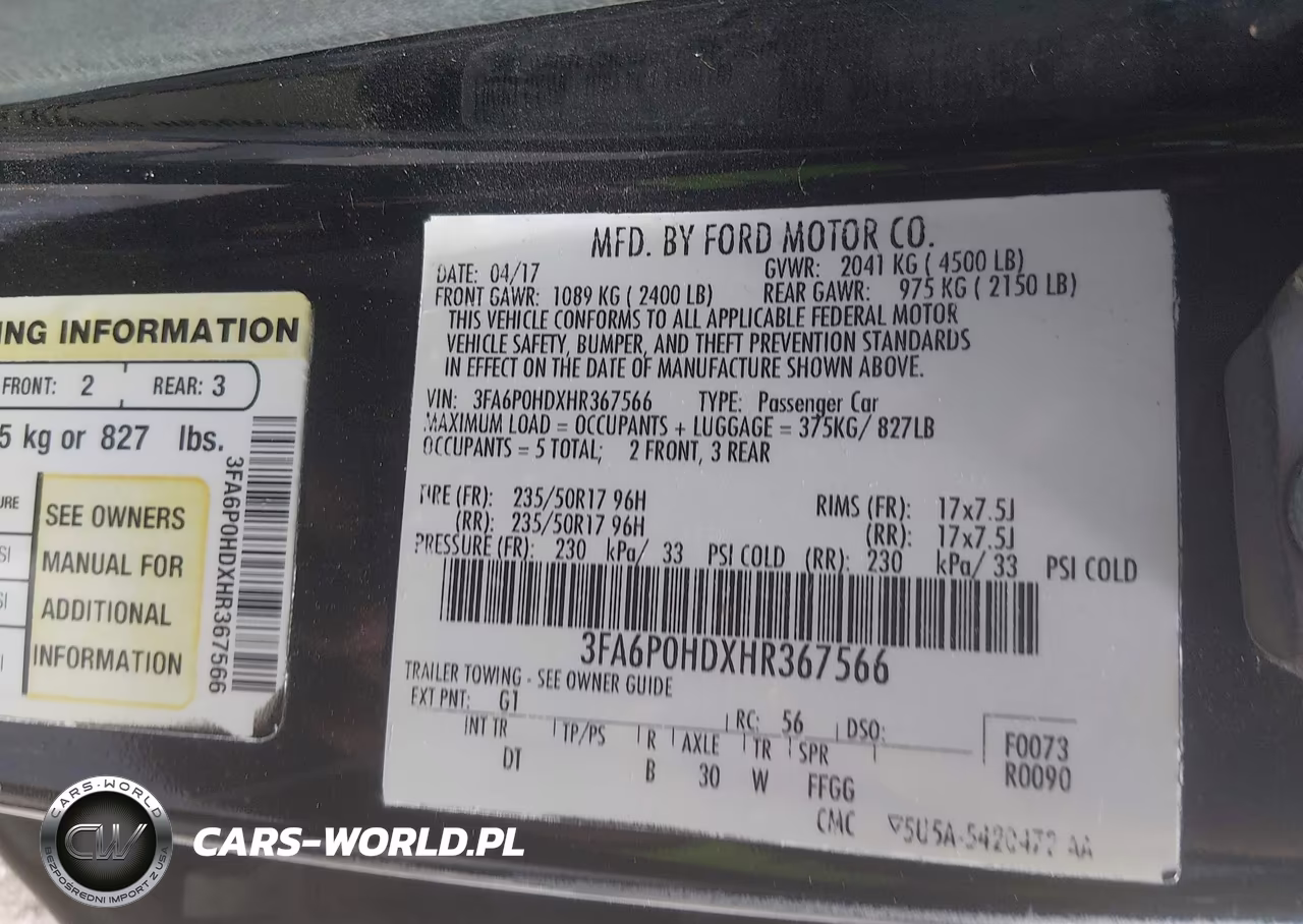 2017 Ford Fusion Se VIN:3FA6P0HDXHR367566 - 9