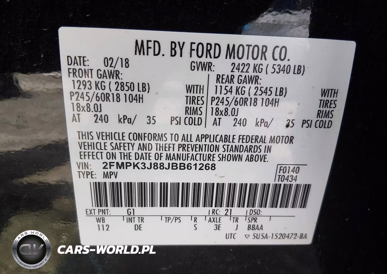 2018 Ford Edge Sel VIN:2FMPK3J88JBB61268 - 9