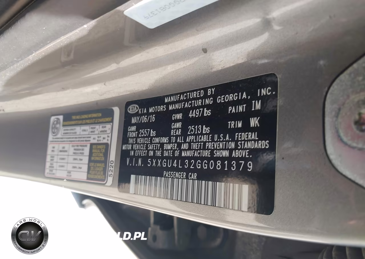 2016 Kia Optima Ex VIN:5XXGU4L32GG081379 - 9