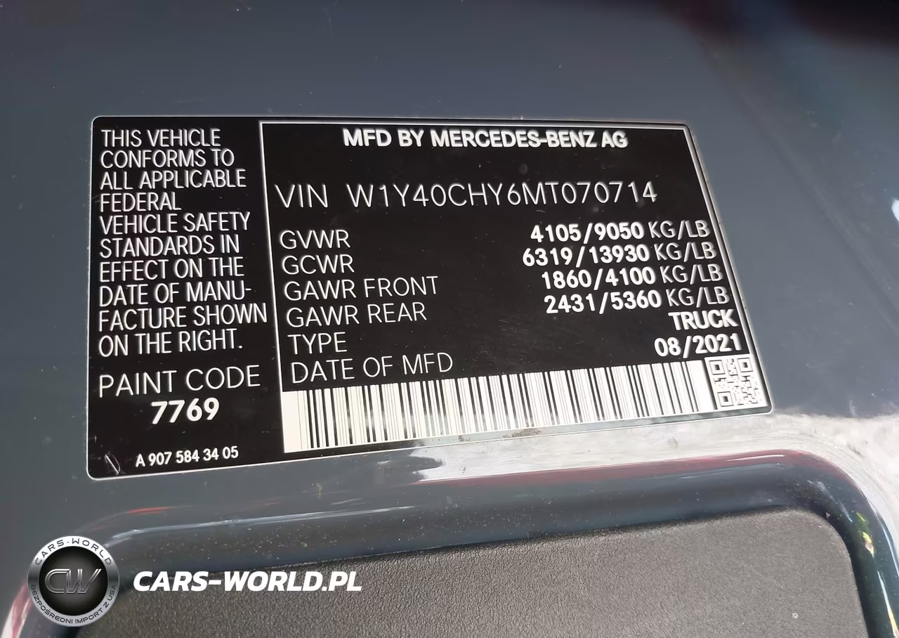 2021 Mercedes-Benz Sprinter 2500 High Roof I4 VIN:W1Y40CHY6MT070714 - 9