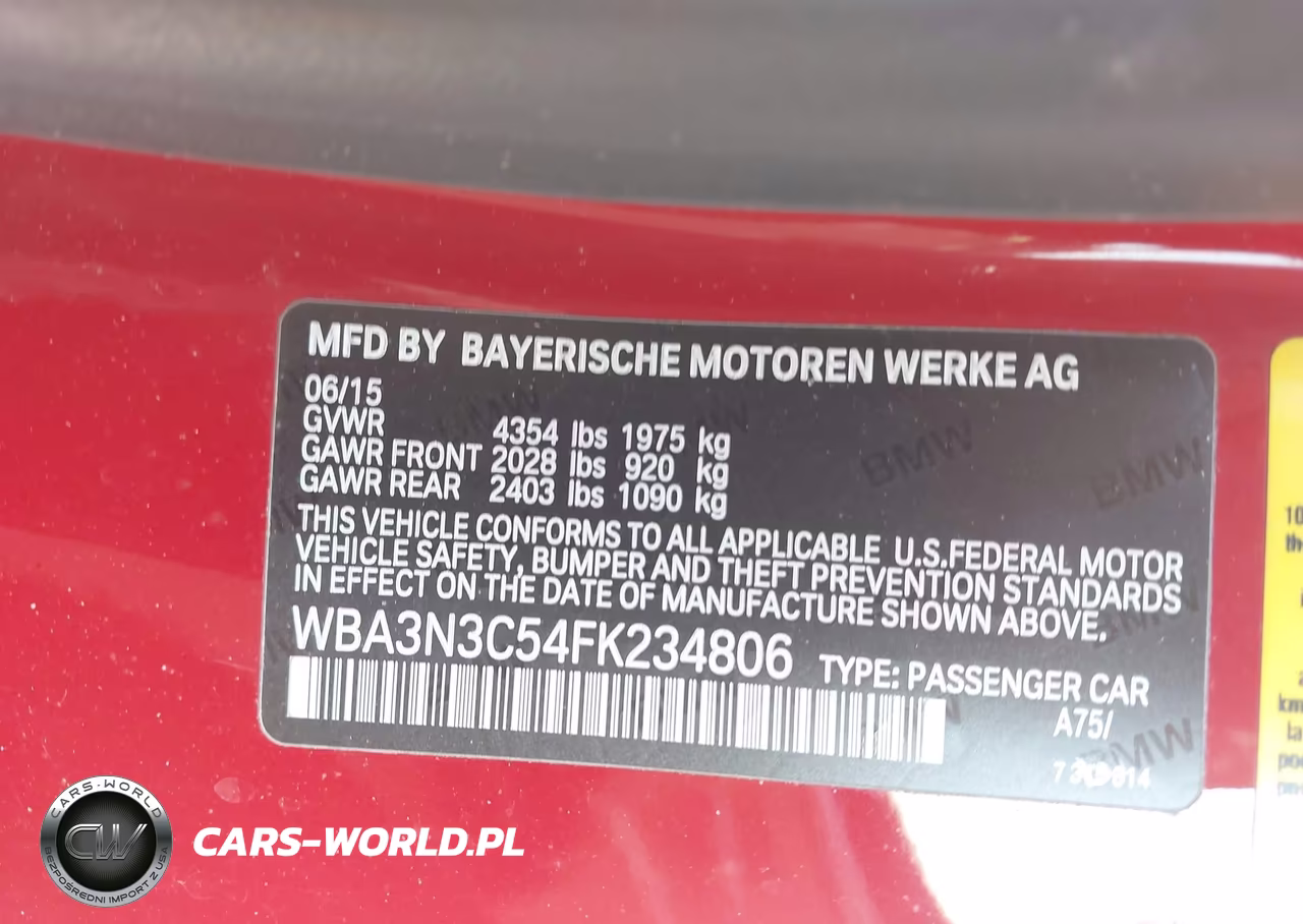 2015 BMW 428I VIN:WBA3N3C54FK234806 - 9
