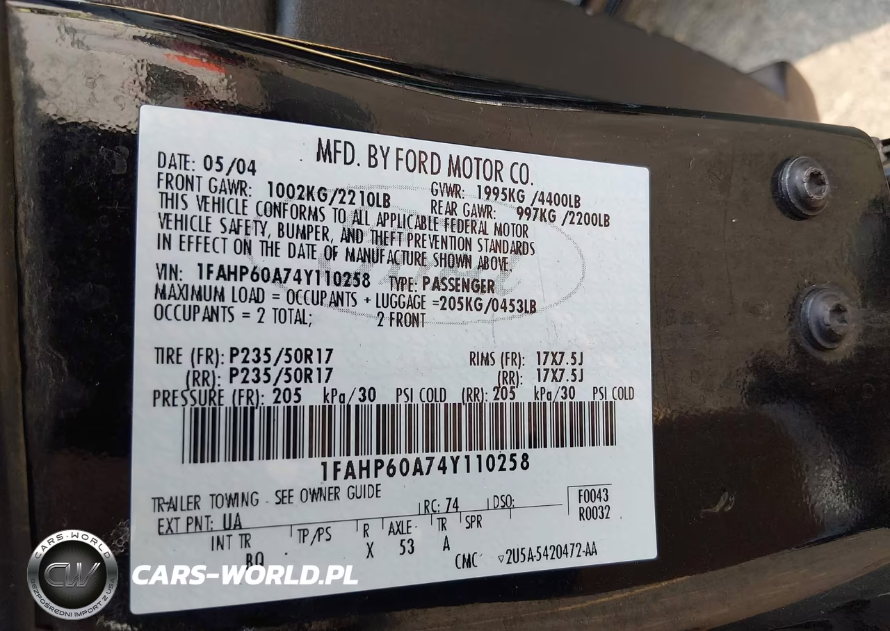 2004 Ford Thunderbird VIN:1FAHP60A74Y110258 - 9