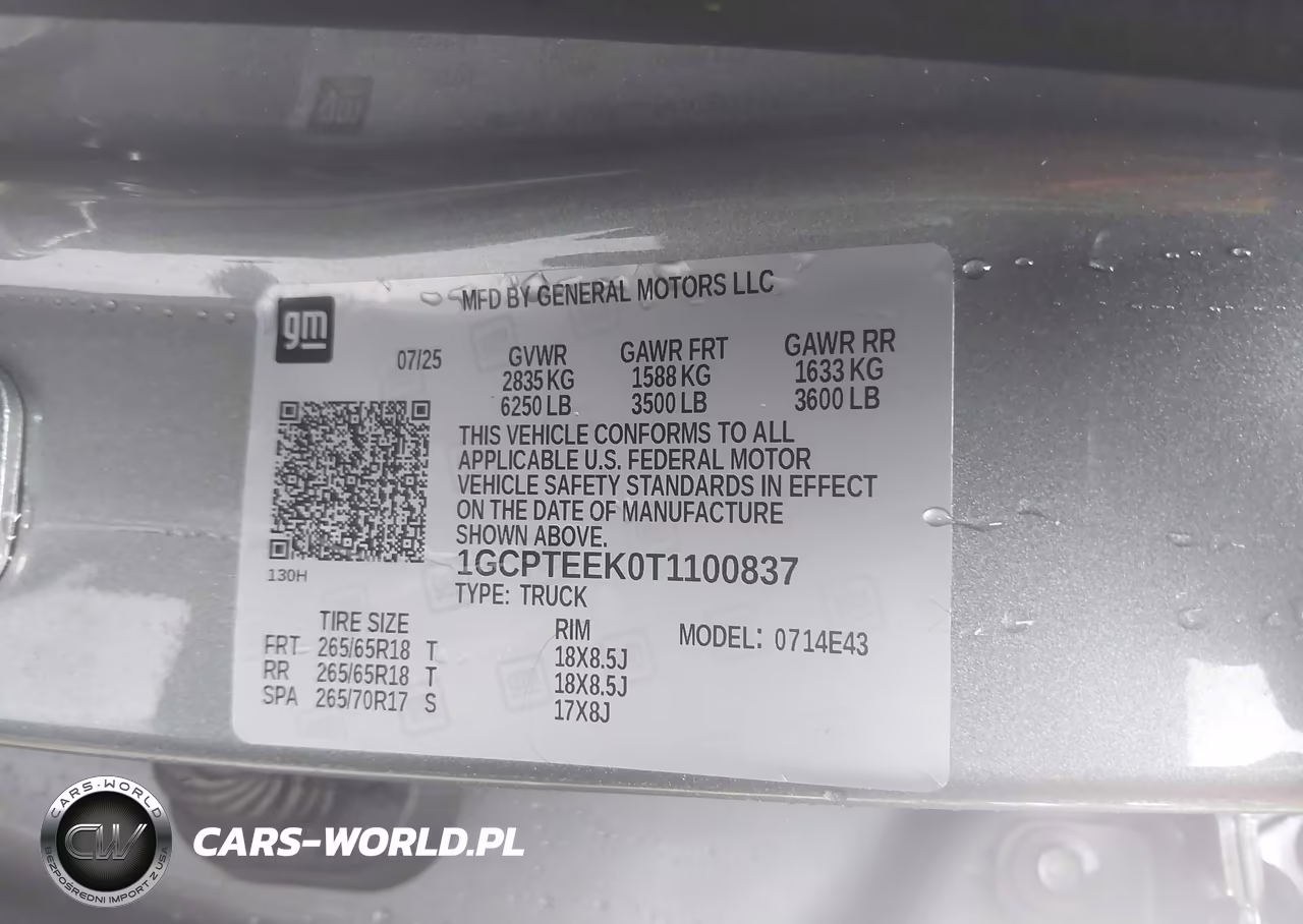 2026 Chevrolet Colorado Trail Boss, 4Wd VIN:1GCPTEEK0T1100837 - 9