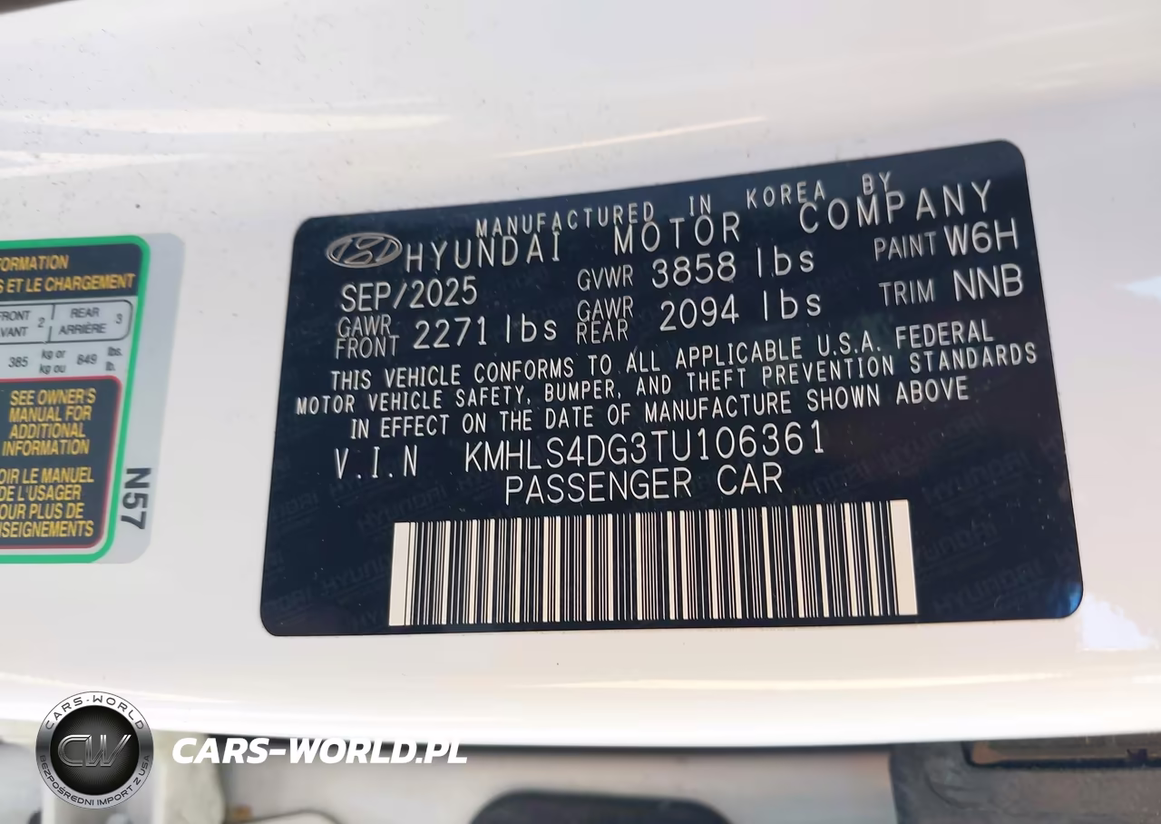 2026 Hyundai Elantra Sel Sport Premium VIN:KMHLS4DG3TU106361 - 9