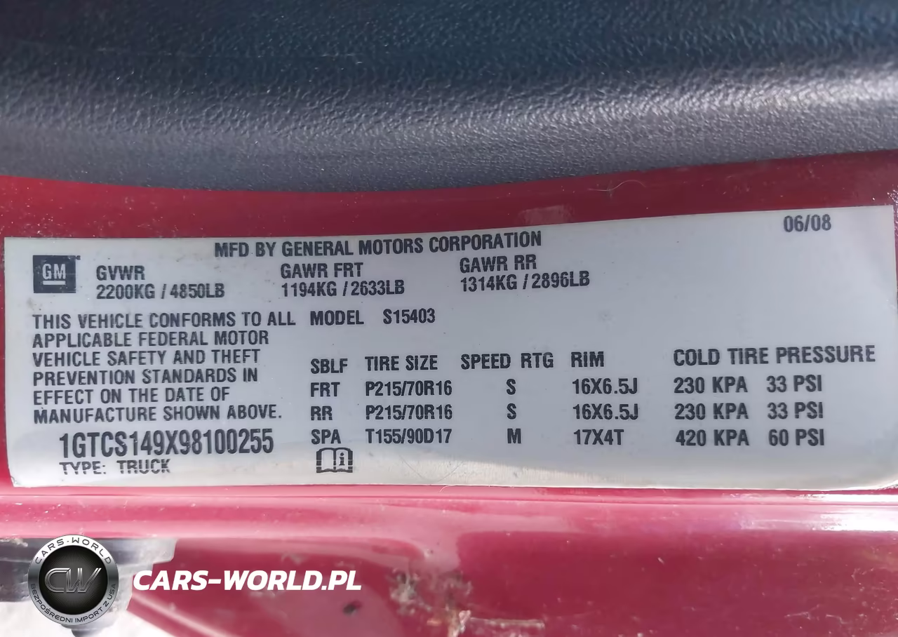 2009 GMC Canyon Sle1 VIN:1GTCS149X98100255 - 9