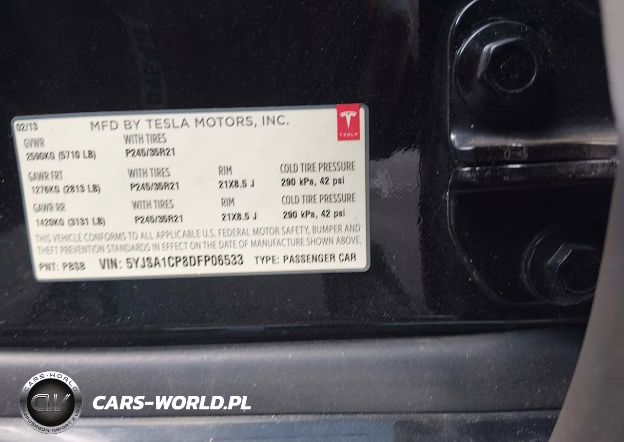 2013 Tesla Model S Performance VIN:5YJSA1CP8DFP06533 - 9