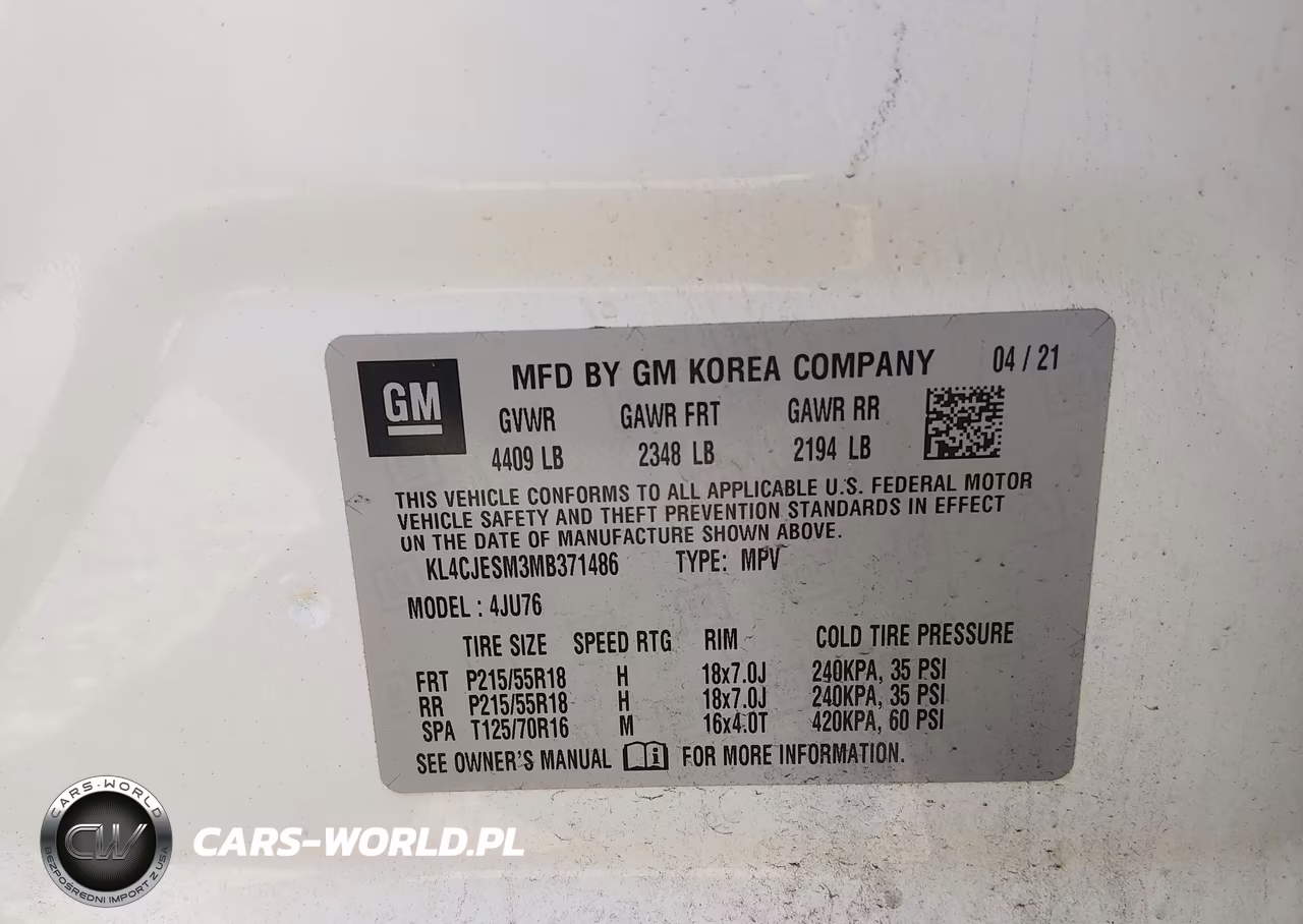 2021 Buick Encore Awd Preferred VIN:KL4CJESM3MB371486 - 9